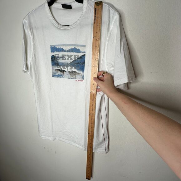 Bogner Ivory Blue Dog Sled Graphic Short Sleeve Round Neck Tee Shirt XL - Picture 11 of 12